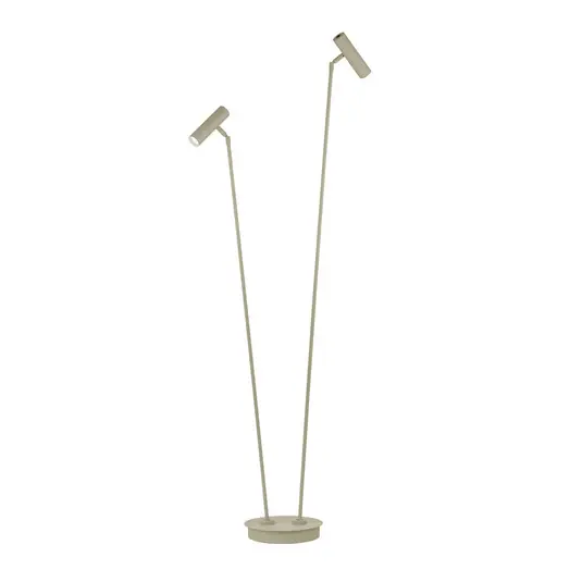 Ultimissimo Modello Piantana LED Tom Pro, color sabbia, a 2 luci, CCT, dimmer