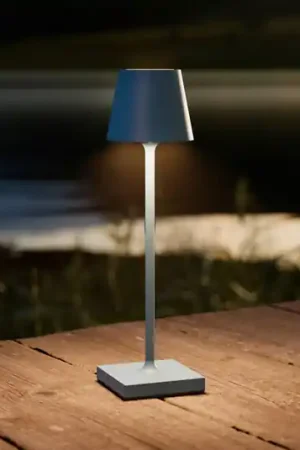Lampada da tavolo a LED a batteria Nuindie pocket, blu, IP54, dimmerabile Prezzo Ridotto