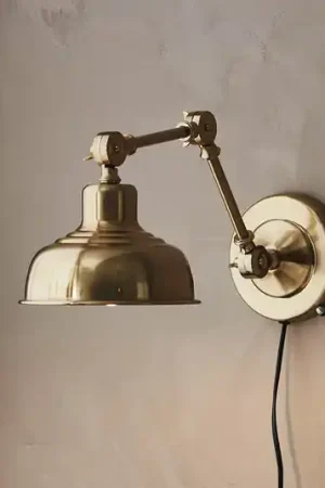 Affare Applique Grimstad, colore ottone antico, ferro, spina