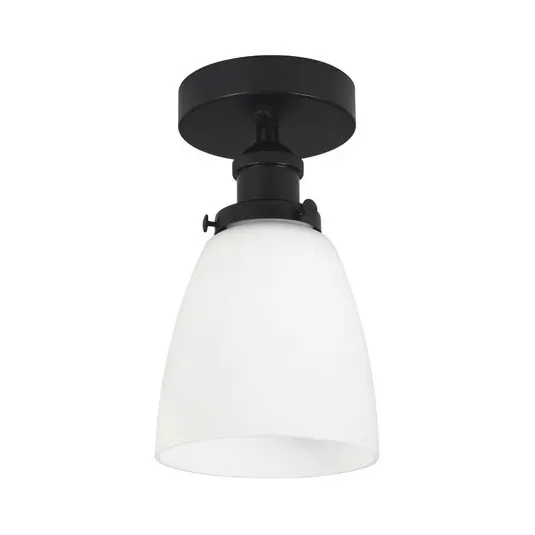 Promozione PR Home Kappa plafoniera, nero/opal, vetro, Ø 14 cm