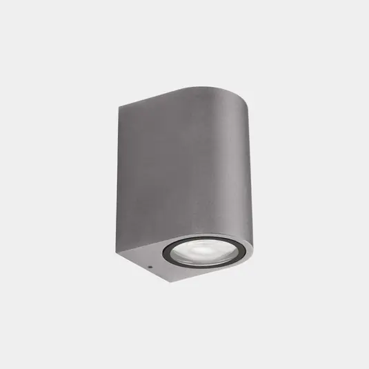 LEDS-C4 Applique da esterno Eko Single, grigio, larghezza 7 cm, alluminio Esclusivo
