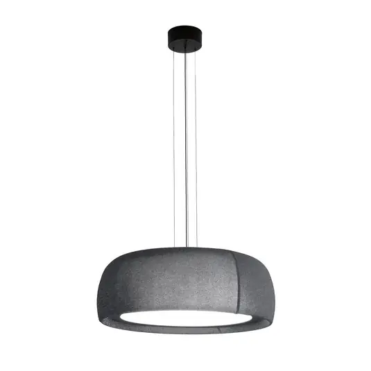 LEDS-C4 Lampada LED a sospensione Gong, grigio, 3.000 K, Ø 61,2 cm, tessuto Prezzo Conveniente
