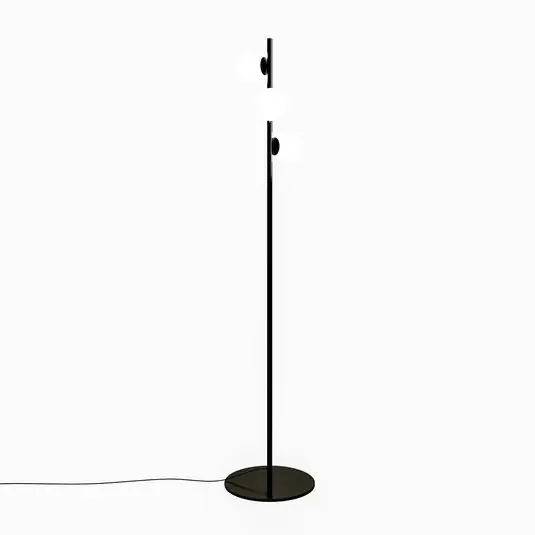 LEDS-C4 Lampada LED da pavimento Perlina, altezza 170 cm, nero, acciaio A Buon Prezzo