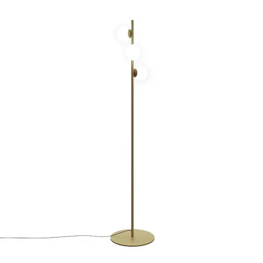 LEDS-C4 Lampada LED da pavimento Perlina, altezza 170 cm, colore oro Occasione Imperdibile