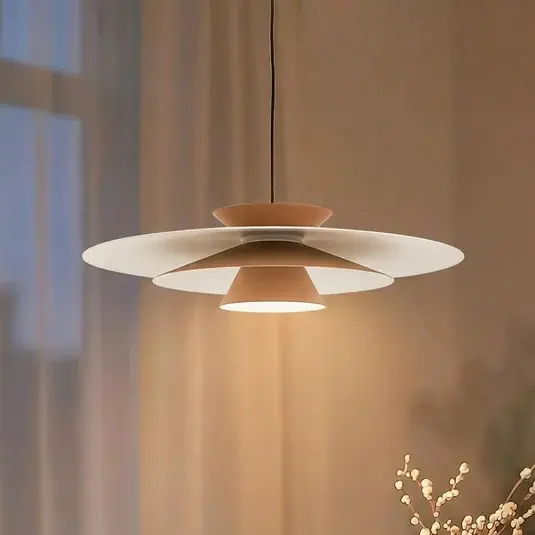 Lampada LED a sospensione Lucande, beige, alluminio, Ø 50 cm Offerta Limitata