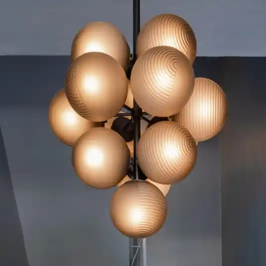 pulpo lampada a sospensione Stellar Grape Small, grigio fumo, 13 luci. Ordina Subito