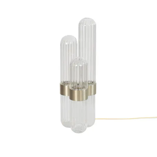 Ultimissimo Modello pulpo Lampada da tavolo LED Cactus Small, trasparente/ottone