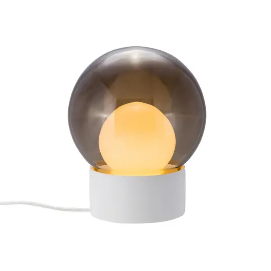pulpo lampada da tavolo Boule Small, grigio fumo/opale/bianco, vetro Offerta Lampo