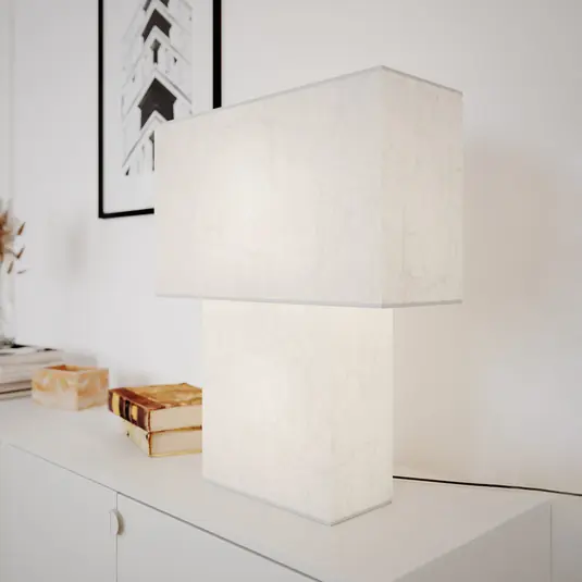 Offerta Del Giorno Lampada da tavolo iSquare di By Rydéns, bianca, altezza 50 cm