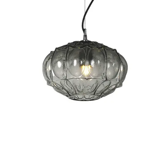 Miglior Prezzo Lampada a sospensione Karman Ginger, grigio fumo, altezza 20 cm vetro, E27