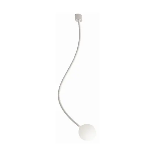 Plafoniera Karman Moony, bianco, Ø 15 cm, altezza 140 cm, vetro Affare