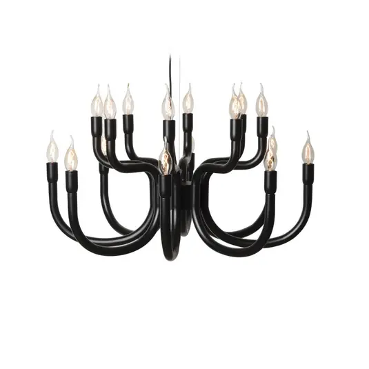 Lampadario Karman Snoob, nero Ø 73 cm alluminio 20 luci. Offerta Speciale