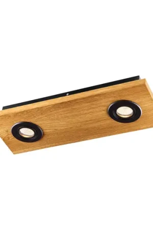 HerzBlut plafoniera Lennon, 44 cm, a 2 luci, legno, GU10 Prezzo Di Fabbrica
