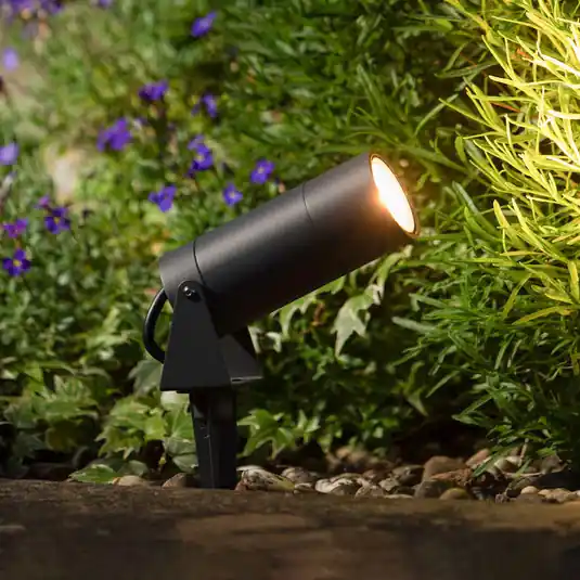 Scelto Dai Clienti Faretto a LED con picchetto a terra 5131, nero, alluminio, vetro, spina Schuko