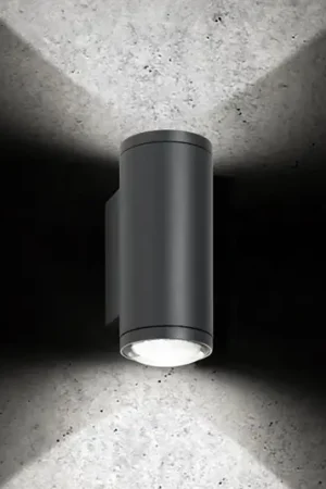 Applique da esterni LED 5156, 2 x 9 W, up & down, grafite, alluminio Occasione Imperdibile