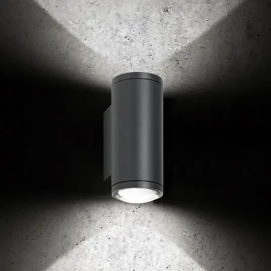 Applique da esterni LED 5156, 2 x 9 W, up & down, grafite, alluminio Occasione Imperdibile
