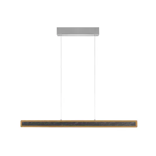 Lampada LED a sospensione Karl G, legno/pietra, su/giù, dimmerabile Promozione