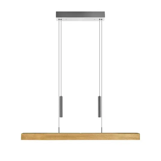 Spedizione Espresso HerzBlut Lampada LED a sospensione Leonora, 85 cm, legno, dimmerabile