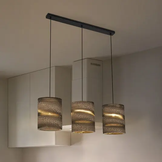 Economico LEDVANCE Lampada a sospensione a 3 luci, marrone, cartone ondulato